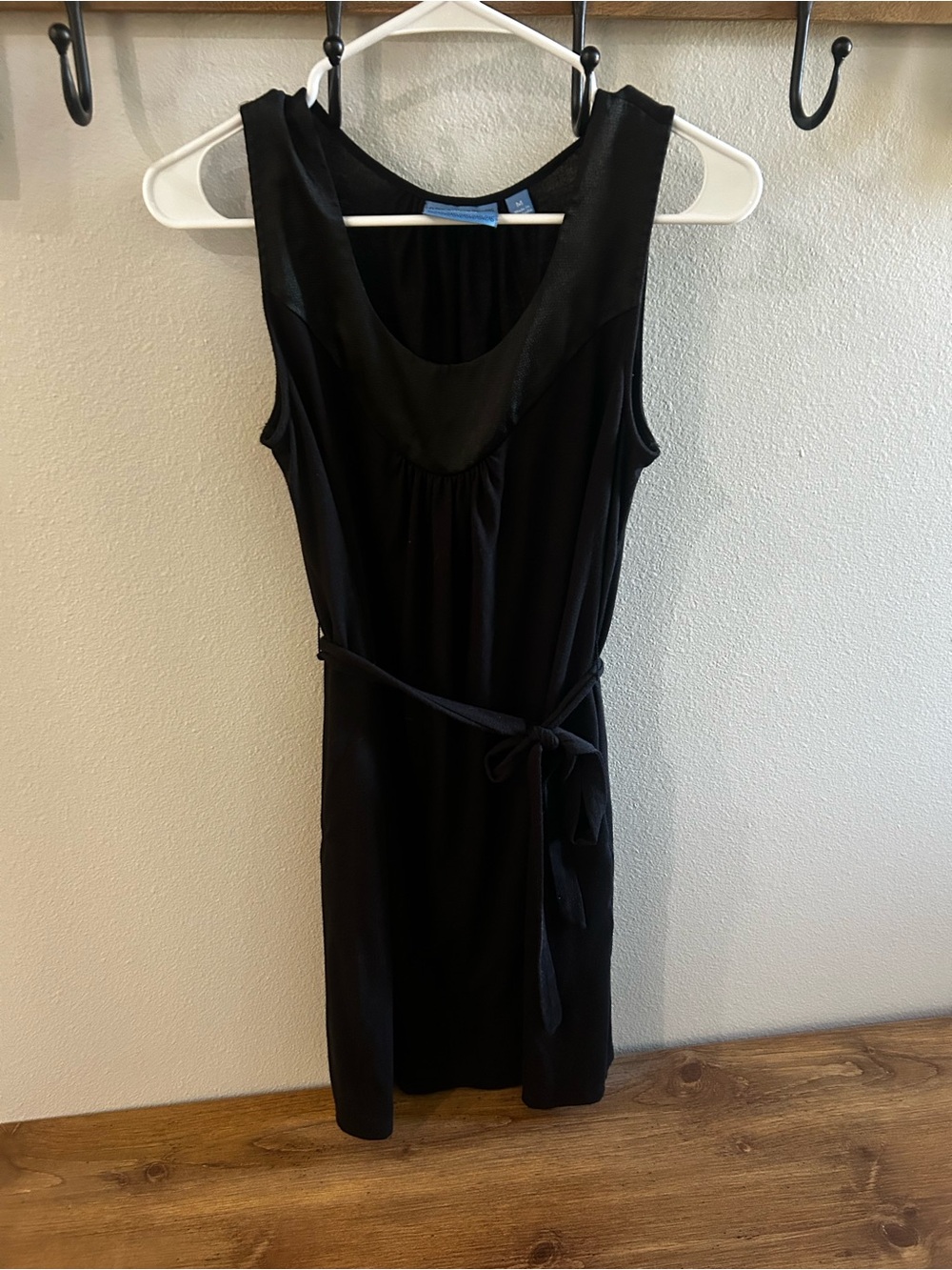 Simply Vera Vera Wang Black Sleeveless Belted Shift Dress